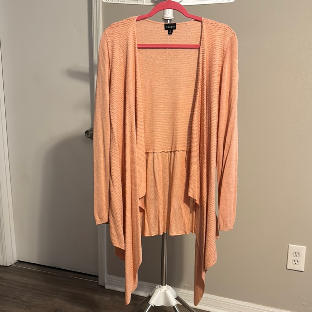Torrid Peach Knit Cardigan Sweater